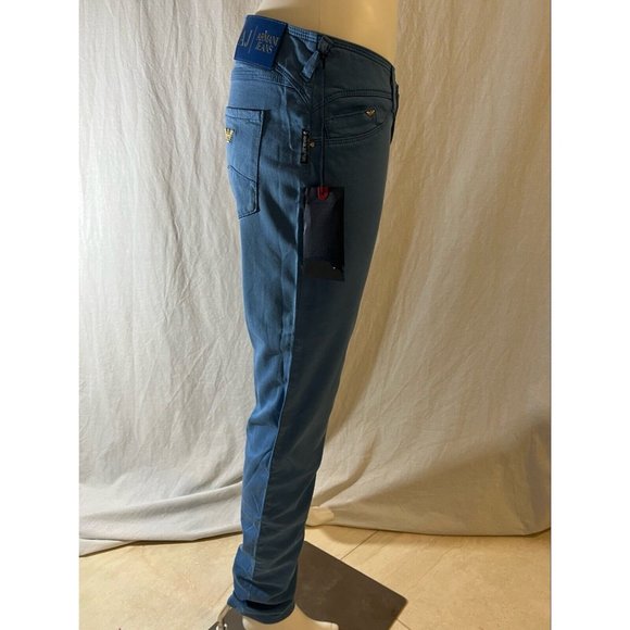 $215 NWT Authentic Armani Jeans Pants Stretch Skinny Leg Low Rise Blue Size 30 - Picture 4 of 9